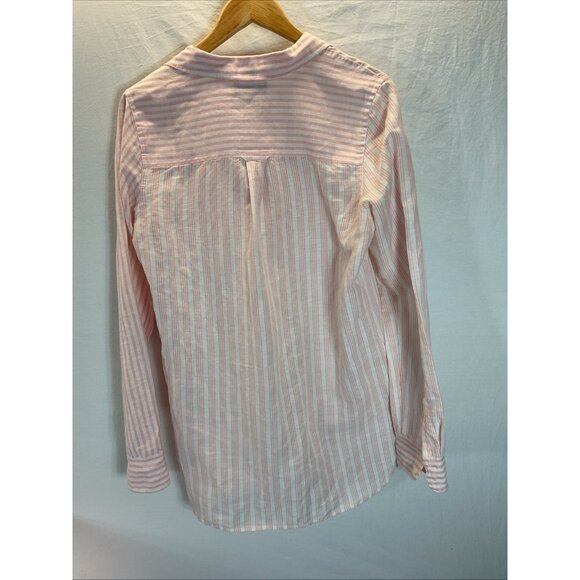 J. Crew womens Pink striped Button Down Shirt‎ 8 Tall "Boy" classic long sleeve - Picture 2 of 12